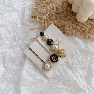 3 ks/balenie zlatých perlových sponiek do vlasov, sponky, kamienkové sponky do vlasov, roztomilé sponky do vlasov, vlasové doplnky pre ženy a dievčatá