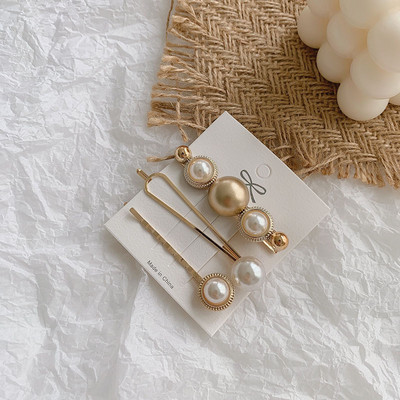 3 ks/balenie zlatých perlových sponiek do vlasov, sponky, kamienkové sponky do vlasov, roztomilé sponky do vlasov, vlasové doplnky pre ženy a dievčatá