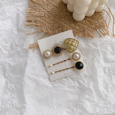 3 ks/balenie zlatých perlových sponiek do vlasov, sponky, kamienkové sponky do vlasov, roztomilé sponky do vlasov, vlasové doplnky pre ženy a dievčatá