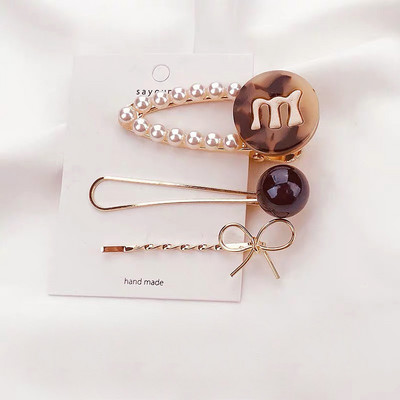 3 ks/balenie zlatých perlových sponiek do vlasov, sponky, kamienkové sponky do vlasov, roztomilé sponky do vlasov, vlasové doplnky pre ženy a dievčatá