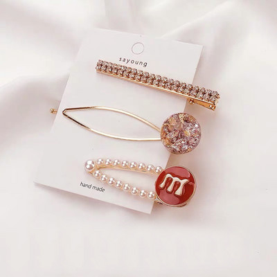 3 ks/balenie zlatých perlových sponiek do vlasov, sponky, kamienkové sponky do vlasov, roztomilé sponky do vlasov, vlasové doplnky pre ženy a dievčatá