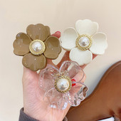 Gheare de păr cu flori mari de modă Agrafe de păr din acrilic Agrafe de păr drăguțe Articole pentru cap cu geometrie mare pentru femei, fete, accesorii de păr coreene