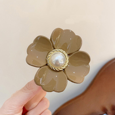 Gheare de păr cu flori mari de modă Agrafe de păr din acrilic Agrafe de păr drăguțe Articole pentru cap cu geometrie mare pentru femei, fete, accesorii de păr coreene