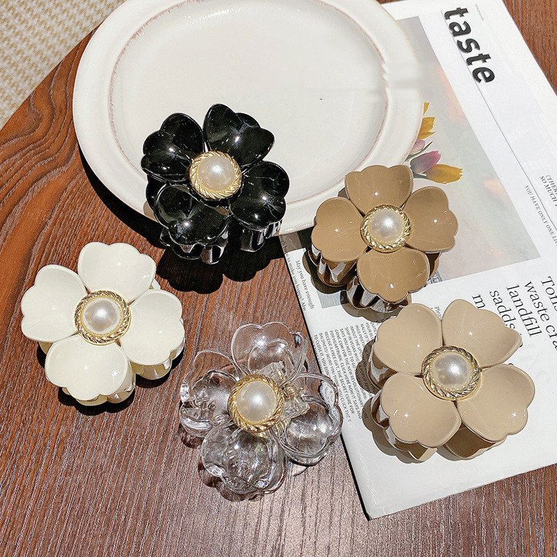 Gheare de păr cu flori mari de modă Agrafe de păr din acrilic Agrafe de păr drăguțe Articole pentru cap cu geometrie mare pentru femei, fete, accesorii de păr coreene