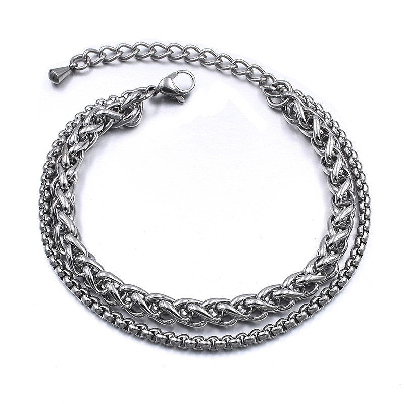 Oțel inoxidabil de culoare argintie gleznă de plajă pentru femei Accesorii Vară bărbați gleznă brățară pe picior lanț bijuterii picior parte cadou