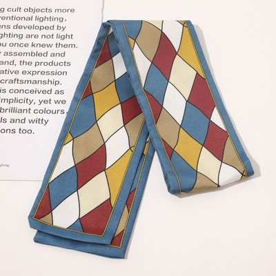 2021 Potlač Bodkovaná saténová dlhá stuha Držiak na cop Šatka Vlasová gumička Gumičky Dámske Dievčenské Hodvábne Kvetinové Čelenky Doplnky Do Vlasov