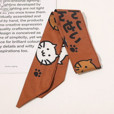 2021 Potlač Bodkovaná saténová dlhá stuha Držiak na cop Šatka Vlasová gumička Gumičky Dámske Dievčenské Hodvábne Kvetinové Čelenky Doplnky Do Vlasov