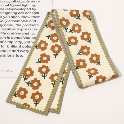 2021 Potlač Bodkovaná saténová dlhá stuha Držiak na cop Šatka Vlasová gumička Gumičky Dámske Dievčenské Hodvábne Kvetinové Čelenky Doplnky Do Vlasov