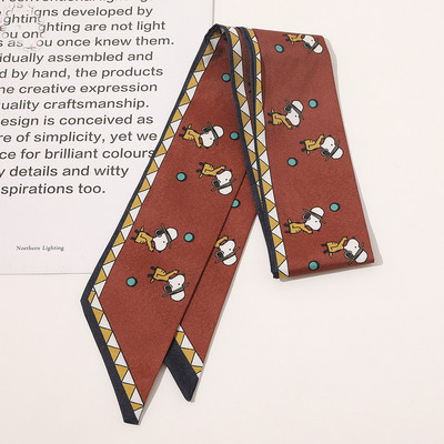 2021 Potlač Bodkovaná saténová dlhá stuha Držiak na cop Šatka Vlasová gumička Gumičky Dámske Dievčenské Hodvábne Kvetinové Čelenky Doplnky Do Vlasov