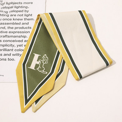 2021 Potlač Bodkovaná saténová dlhá stuha Držiak na cop Šatka Vlasová gumička Gumičky Dámske Dievčenské Hodvábne Kvetinové Čelenky Doplnky Do Vlasov