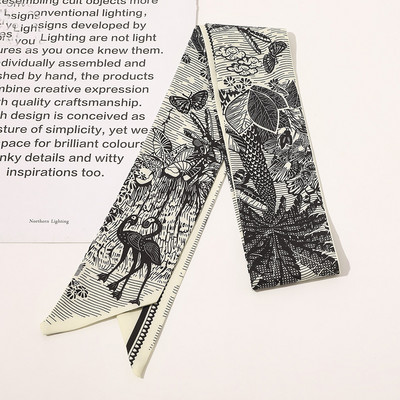 2021 Potlač Bodkovaná saténová dlhá stuha Držiak na cop Šatka Vlasová gumička Gumičky Dámske Dievčenské Hodvábne Kvetinové Čelenky Doplnky Do Vlasov