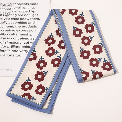 2021 Potlač Bodkovaná saténová dlhá stuha Držiak na cop Šatka Vlasová gumička Gumičky Dámske Dievčenské Hodvábne Kvetinové Čelenky Doplnky Do Vlasov