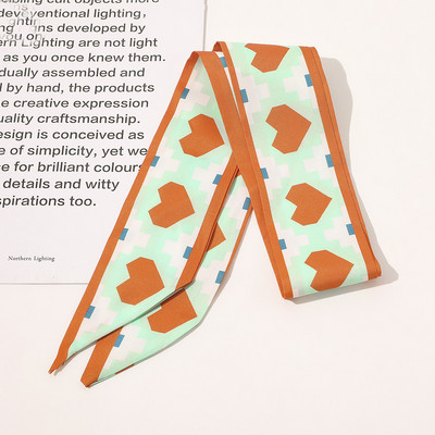 2021 Potlač Bodkovaná saténová dlhá stuha Držiak na cop Šatka Vlasová gumička Gumičky Dámske Dievčenské Hodvábne Kvetinové Čelenky Doplnky Do Vlasov