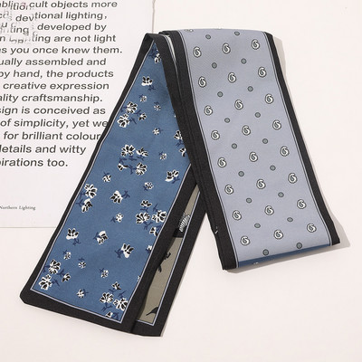 2021 Potlač Bodkovaná saténová dlhá stuha Držiak na cop Šatka Vlasová gumička Gumičky Dámske Dievčenské Hodvábne Kvetinové Čelenky Doplnky Do Vlasov