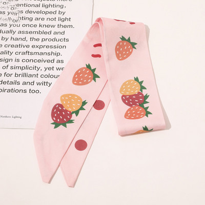 2021 Potlač Bodkovaná saténová dlhá stuha Držiak na cop Šatka Vlasová gumička Gumičky Dámske Dievčenské Hodvábne Kvetinové Čelenky Doplnky Do Vlasov