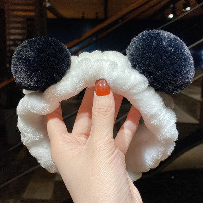 Se spală pe față Suport pentru păr Bentite pentru femei, fete, moale, caldă, fleece de coral, fundă, urechi de animale, bentiță, turban, accesorii de păr la modă