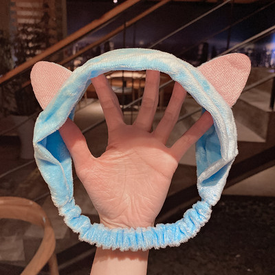 Se spală pe față Suport pentru păr Bentite pentru femei, fete, moale, caldă, fleece de coral, fundă, urechi de animale, bentiță, turban, accesorii de păr la modă