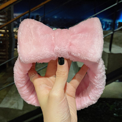 Se spală pe față Suport pentru păr Bentite pentru femei, fete, moale, caldă, fleece de coral, fundă, urechi de animale, bentiță, turban, accesorii de păr la modă