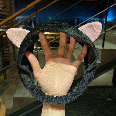 Se spală pe față Suport pentru păr Bentite pentru femei, fete, moale, caldă, fleece de coral, fundă, urechi de animale, bentiță, turban, accesorii de păr la modă