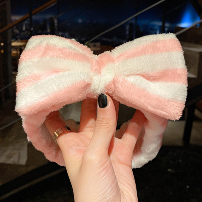 Se spală pe față Suport pentru păr Bentite pentru femei, fete, moale, caldă, fleece de coral, fundă, urechi de animale, bentiță, turban, accesorii de păr la modă