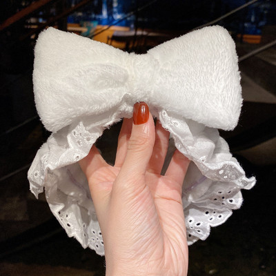 Se spală pe față Suport pentru păr Bentite pentru femei, fete, moale, caldă, fleece de coral, fundă, urechi de animale, bentiță, turban, accesorii de păr la modă