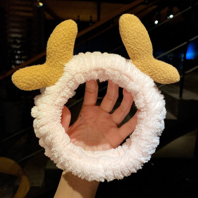 Se spală pe față Suport pentru păr Bentite pentru femei, fete, moale, caldă, fleece de coral, fundă, urechi de animale, bentiță, turban, accesorii de păr la modă