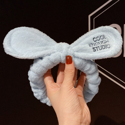 Se spală pe față Suport pentru păr Bentite pentru femei, fete, moale, caldă, fleece de coral, fundă, urechi de animale, bentiță, turban, accesorii de păr la modă