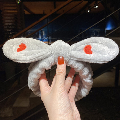 Se spală pe față Suport pentru păr Bentite pentru femei, fete, moale, caldă, fleece de coral, fundă, urechi de animale, bentiță, turban, accesorii de păr la modă