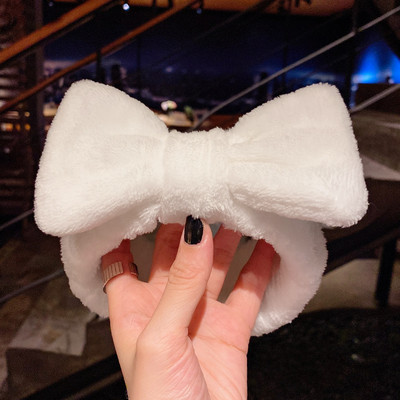 Se spală pe față Suport pentru păr Bentite pentru femei, fete, moale, caldă, fleece de coral, fundă, urechi de animale, bentiță, turban, accesorii de păr la modă