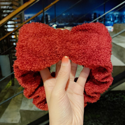 Se spală pe față Suport pentru păr Bentite pentru femei, fete, moale, caldă, fleece de coral, fundă, urechi de animale, bentiță, turban, accesorii de păr la modă