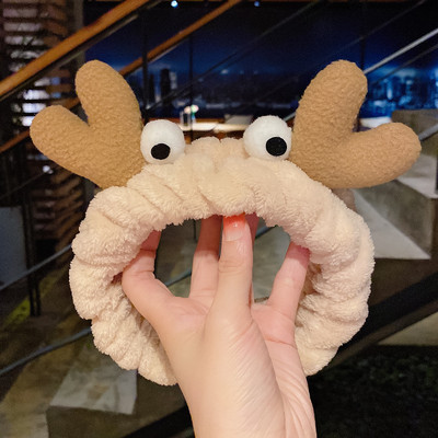 Se spală pe față Suport pentru păr Bentite pentru femei, fete, moale, caldă, fleece de coral, fundă, urechi de animale, bentiță, turban, accesorii de păr la modă