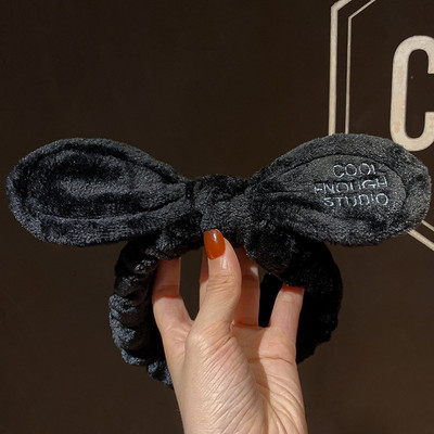 Se spală pe față Suport pentru păr Bentite pentru femei, fete, moale, caldă, fleece de coral, fundă, urechi de animale, bentiță, turban, accesorii de păr la modă