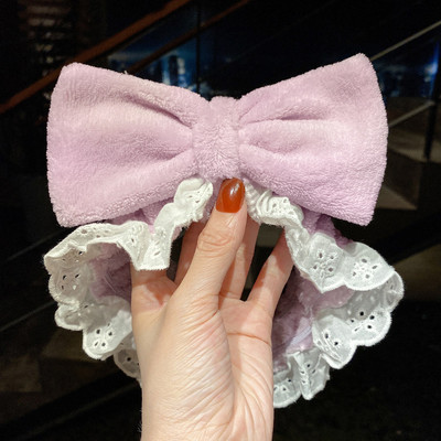 Se spală pe față Suport pentru păr Bentite pentru femei, fete, moale, caldă, fleece de coral, fundă, urechi de animale, bentiță, turban, accesorii de păr la modă