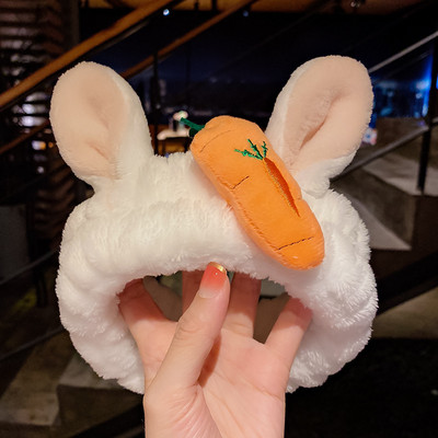 Se spală pe față Suport pentru păr Bentite pentru femei, fete, moale, caldă, fleece de coral, fundă, urechi de animale, bentiță, turban, accesorii de păr la modă