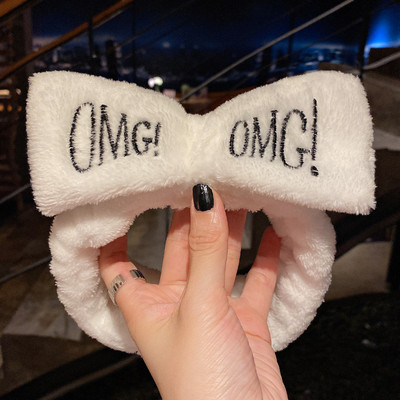 Se spală pe față Suport pentru păr Bentite pentru femei, fete, moale, caldă, fleece de coral, fundă, urechi de animale, bentiță, turban, accesorii de păr la modă