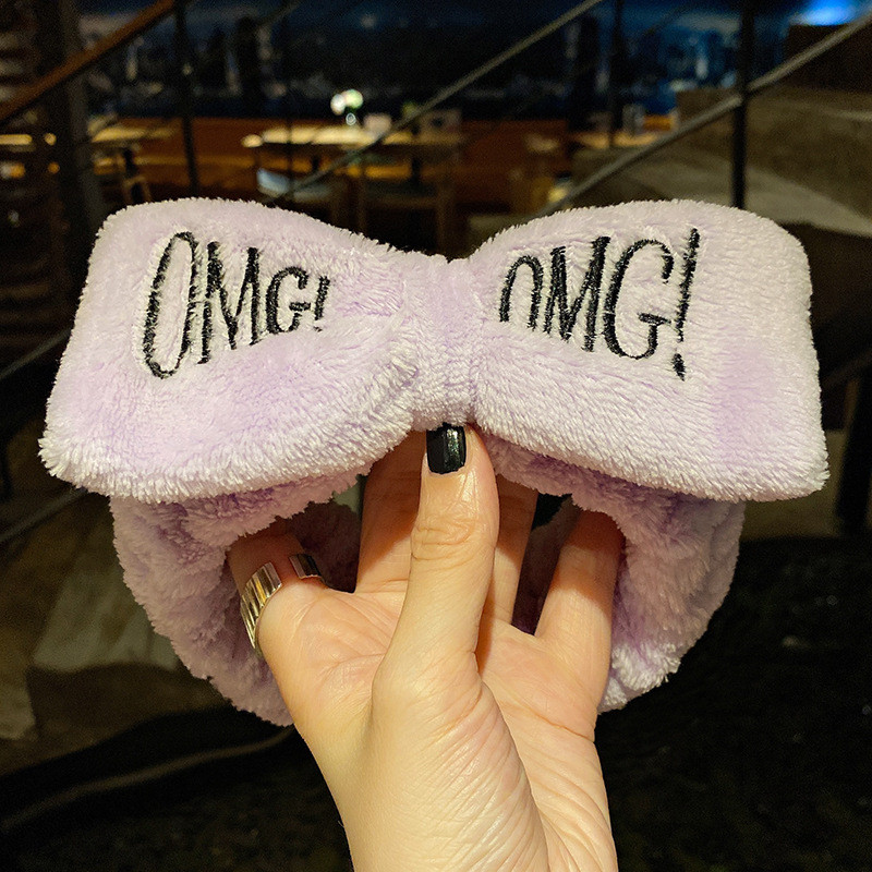 Se spală pe față Suport pentru păr Bentite pentru femei, fete, moale, caldă, fleece de coral, fundă, urechi de animale, bentiță, turban, accesorii de păr la modă