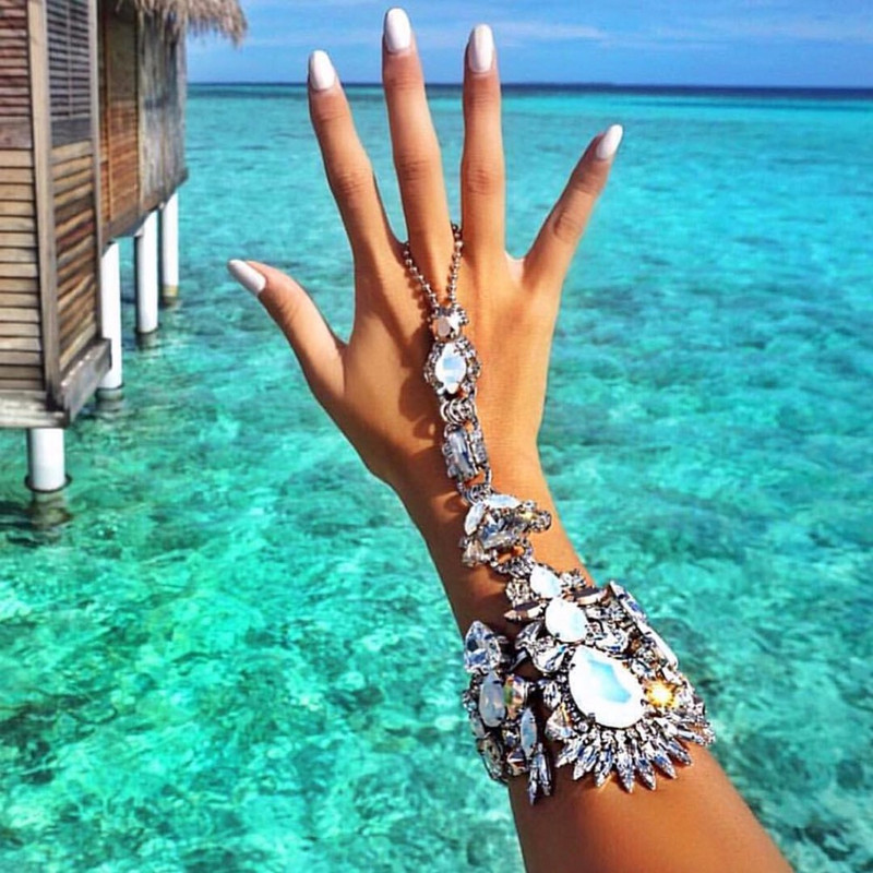 Boho Crystal gleznă Australia plajă vacanță gleznă brățară sandale sexy picior lanț femeie declarație Asteria Lyra bijuterii picioare