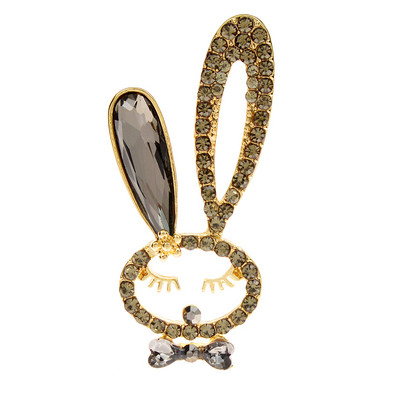 CINDY XIANG broșe cu strass drăguț iepure pentru femei, design animal de modă, 4 culori disponibile, material din aliaj drăguț