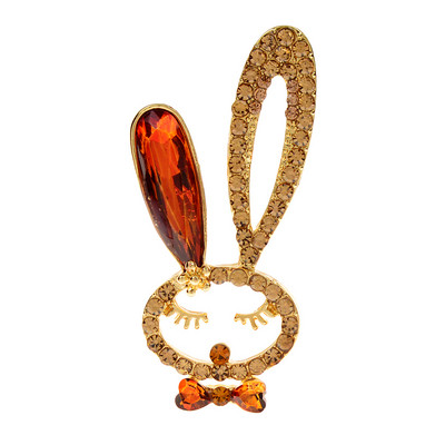 CINDY XIANG broșe cu strass drăguț iepure pentru femei, design animal de modă, 4 culori disponibile, material din aliaj drăguț