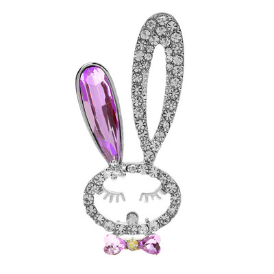 CINDY XIANG broșe cu strass drăguț iepure pentru femei, design animal de modă, 4 culori disponibile, material din aliaj drăguț
