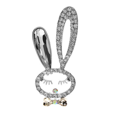 CINDY XIANG broșe cu strass drăguț iepure pentru femei, design animal de modă, 4 culori disponibile, material din aliaj drăguț