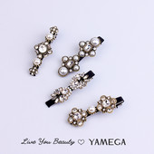 Bijuterii de păr cu strasuri de epocă de lux Accesorii Ace de păr perle Piesă pentru cap de nuntă din aur Agrafe de păr de cristal pentru femei fete