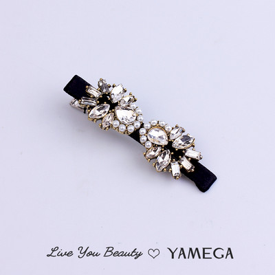 Bijuterii de păr cu strasuri de epocă de lux Accesorii Ace de păr perle Piesă pentru cap de nuntă din aur Agrafe de păr de cristal pentru femei fete