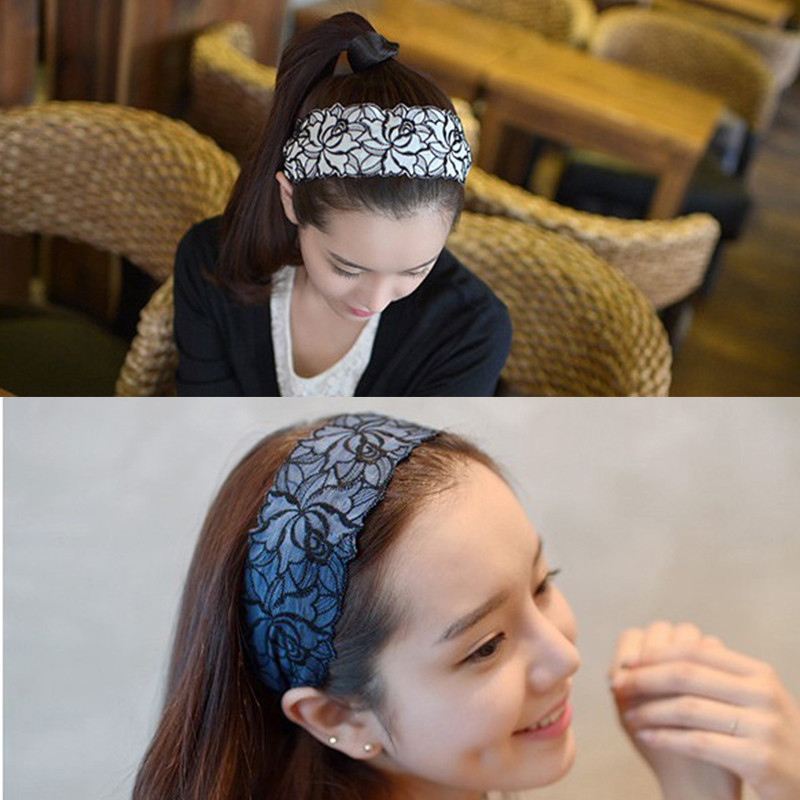 Retro pitsist juuksepaelad lai turban juuksepael Heegeldatud tikandid lint juuksepael rõngaspaelad peapael naistele juuste aksessuaarid Uus