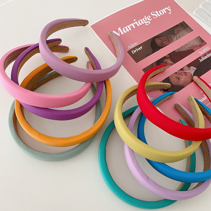 Benzite de păr din burete de culoare bomboană pentru femei, fete, accesorii de păr, curea de păr dulce, benzile de designer, suport pentru benzile pentru machiaj sport, benzile pentru cap