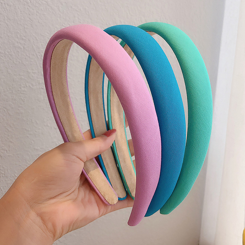 Benzite de păr din burete de culoare bomboană pentru femei, fete, accesorii de păr, curea de păr dulce, benzile de designer, suport pentru benzile pentru machiaj sport, benzile pentru cap