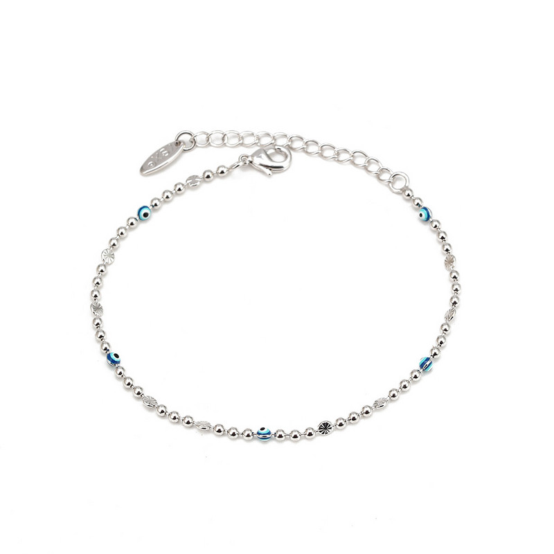 Lucky Eye Blue Turc Evil Eye gleznă aur argint culoare mărgele lant picior gleznă brăţară reglabilă pentru femei fete bijuterii BD319