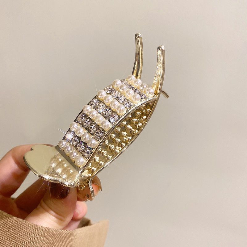 Perle Strasuri Metal Auriu Agrafă de păr Diamond Agrafe Suport pentru coadă de cal Ace pentru gheare de păr Ace de nuntă Coreeană Accesorii de bijuterii de păr