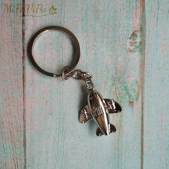 MiFaViPa Fashion Trinket Pilot Keychains Porte Woven Flight Crew Δώρο Μπρελόκ Αεροπορίας με 1 PC Μεταλλικό αεροπλάνο Μπρελόκ Cessna