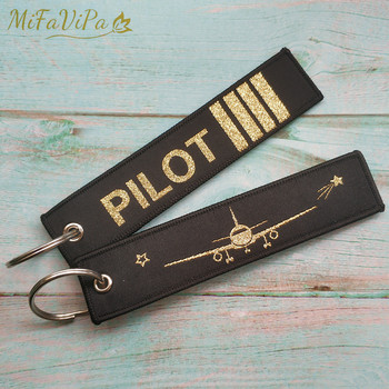 MiFaViPa Fashion Trinket Pilot Keychains Porte Woven Flight Crew Δώρο Μπρελόκ Αεροπορίας με 1 PC Μεταλλικό αεροπλάνο Μπρελόκ Cessna